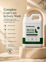 FurAmore 5L neem lemon dog shampoo — natural tick and flea protection for salons