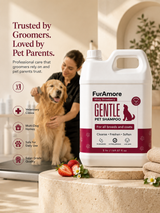 FurAmore bulk 5L smooth dog shampoo for salons, vet clinics and pet hotels