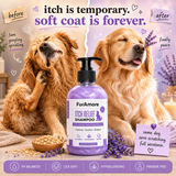 FurAmore oatmeal dog shampoo for itchy dry sensitive dog skin paw lavender 300ml