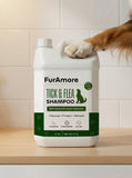 FurAmore professional neem and lemon anti-tick dog shampoo 5L bulk bottle for grooming salons, India