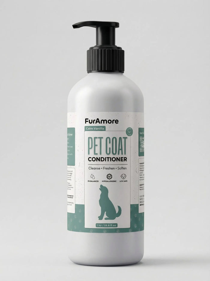 FurAmore professional vanilla soft coat pet conditioner 1L for grooming salons — calming scent, India