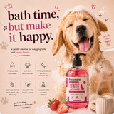 Strawberry dog shampoo odour control paraben-free India